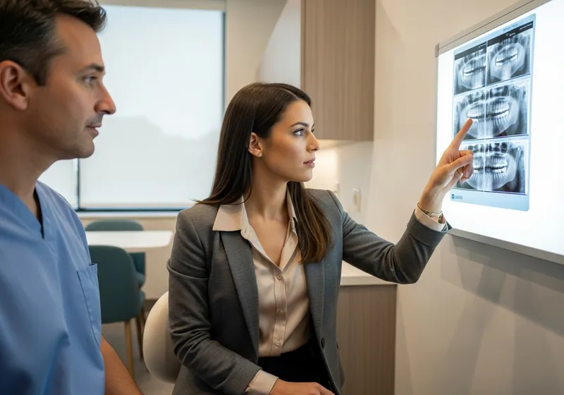 General dentist providing implant consultation in modern practice