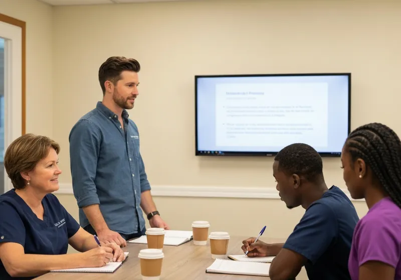 Dental team training session for patient conversion